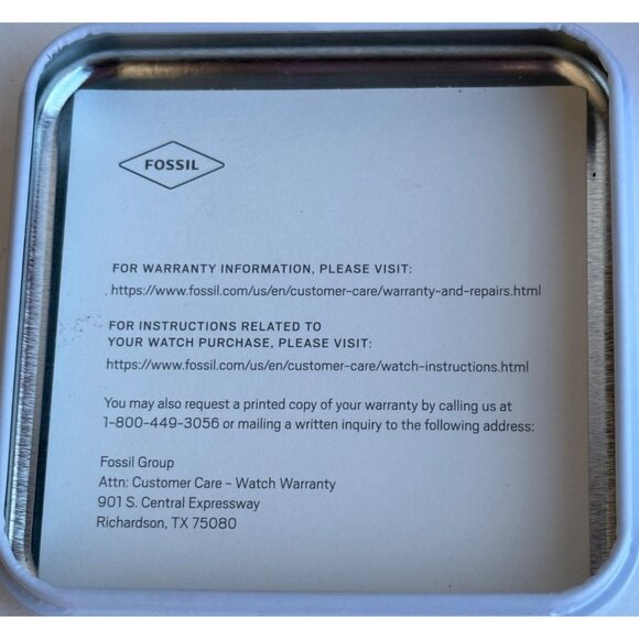 2017 Christmas Holiday Fossil Watch Holder ONLY Metal Tin Box Cases 2.75" Tall - Picture 15 of 16